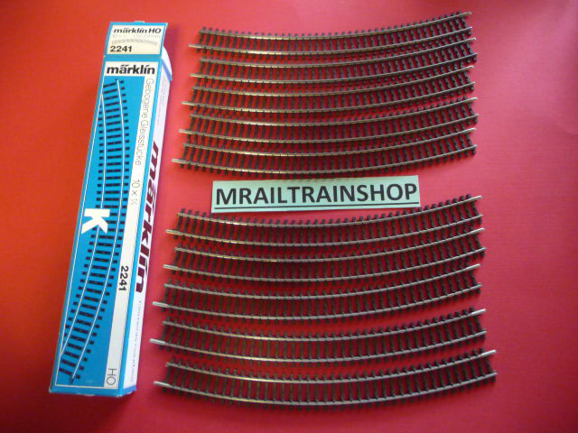 2241 MARKLIN HO -10x Gebogen rails 1/1 30°/Voies courbes 1/1 30° (B2200232)