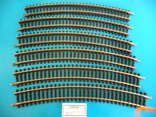 2231 MARKLIN HO -6 x Gebogen rails 1/1 30°/Voies courbes 1/1 30° (B2400272)