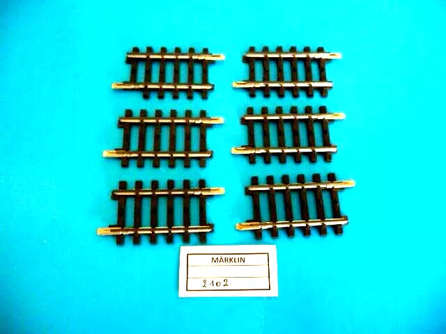 2102 MARKLIN HO - 6 x Rechte K rails 45 mm/ K-Voies droits x 4 (B2400267)
