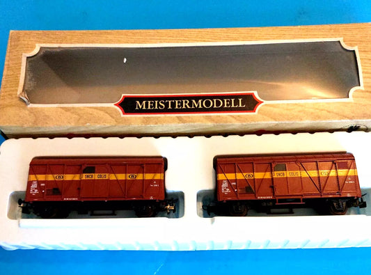 233 91 Liliput HO – 2 x Belgische gesloten wagen/Wagon Belge fermée (E2500307)