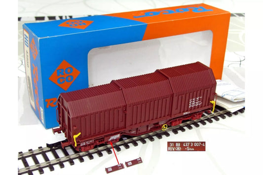 ROCO 4395D HO - BELGISCHE TELECOPISCH WAGEN/WAGON TELESCOPIQUE OVP (E2500198)