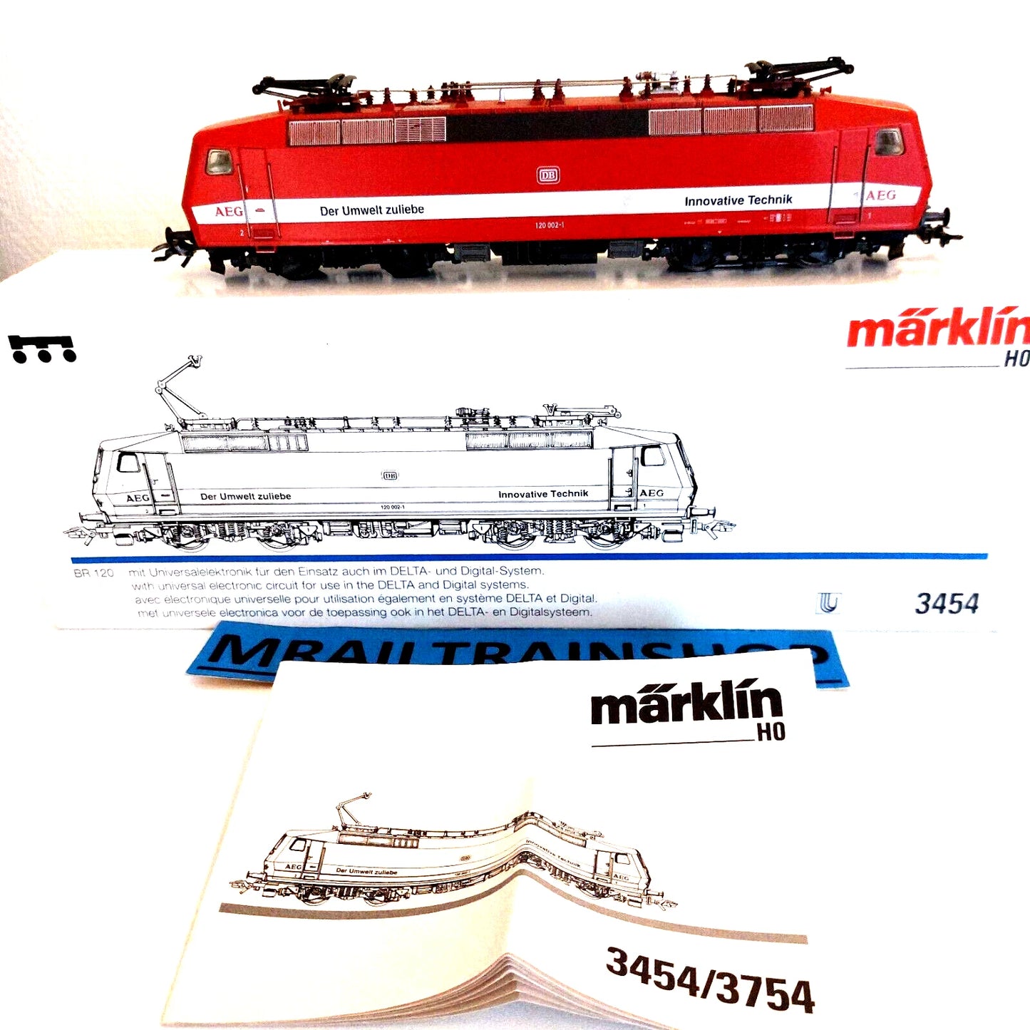 3454 MÄRKLIN HO - Digital E-Lok BR120 AEG/E-Loc AEG BR120 digital (E2500596)