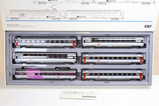 4367 Marklin HO -Zwitserse EuroCity Wagenset SBB/Suisse Eurocity set (E2500171)