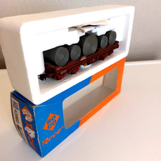 ROCO 4396D HO - STAALROL TRANSPORTWAGENBOBINES ARCIER WAGON OVP (C2500185)