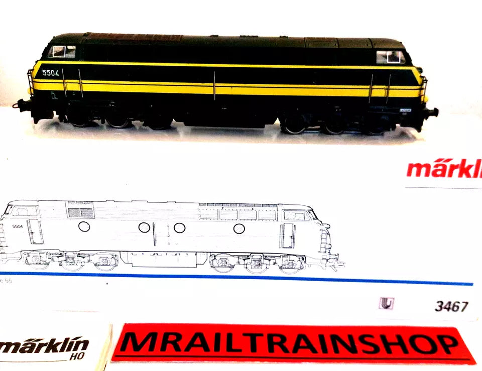 3467 MÄRKLIN HO- Belgische Digitaal diesellok serie 55 OVP (E2500584)