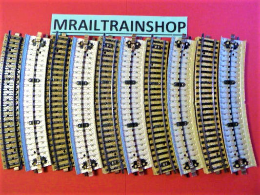 5206 MARKLIN HO - 10 x TEGENBOCHT WISSELS 5202/VOIES COURBES MÄERKLIN (D2200090)