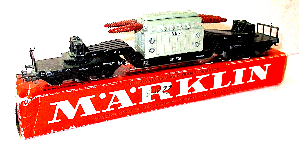 4617 MÄRKLIN HO–Wagon surbaisse transformateur/Dieplader met transfo (C2200734)