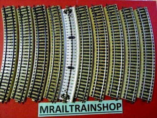 5200 MARKLIN HO - 10 x GEBOGEN RAILS/VOIES COURBES 23 CM R2 OVP (D2300206)