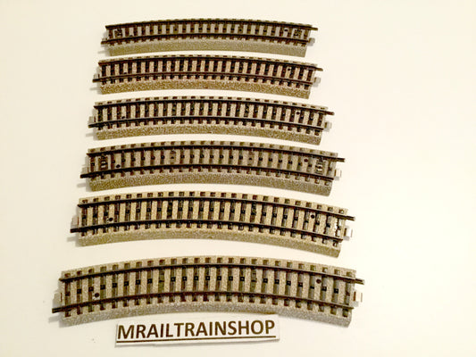 5206 MÄRKLIN HO - 6 x GEBOGEN RAILS/VOIES COURBES POUR 5202/5214/5221 (D2200537)