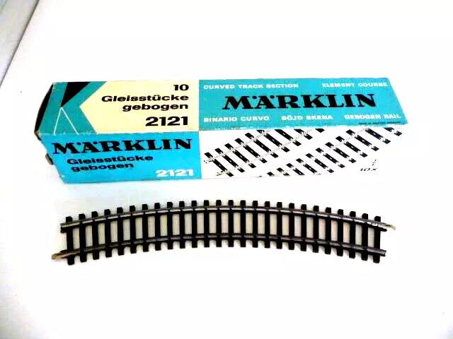 2121 MARKLIN HO 10 x Gebogen rails 1/1 360/Voies courbes 1/1 360 mm (A2400231)