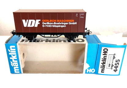 4455 Marklin HO - Containerwagen "VDF-OERLIKON/WAGON CONTAINER OVP (C2500799)