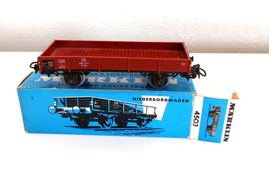4503 Märklin H0 - 1 x Niederbordwagen/Wagon à bords plats OVP (C2500793)