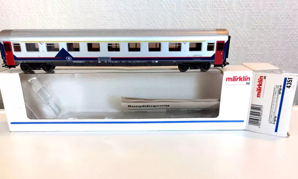 4351 Marklin HO-Belgische EUROFIMA wagen 2de kl/Voiture EUROFIMA SNCB (E2500321)