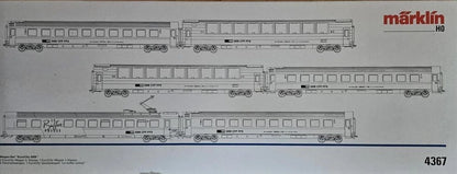 4367 Marklin HO -Zwitserse EuroCity Wagenset SBB/Suisse Eurocity set (E2500171)