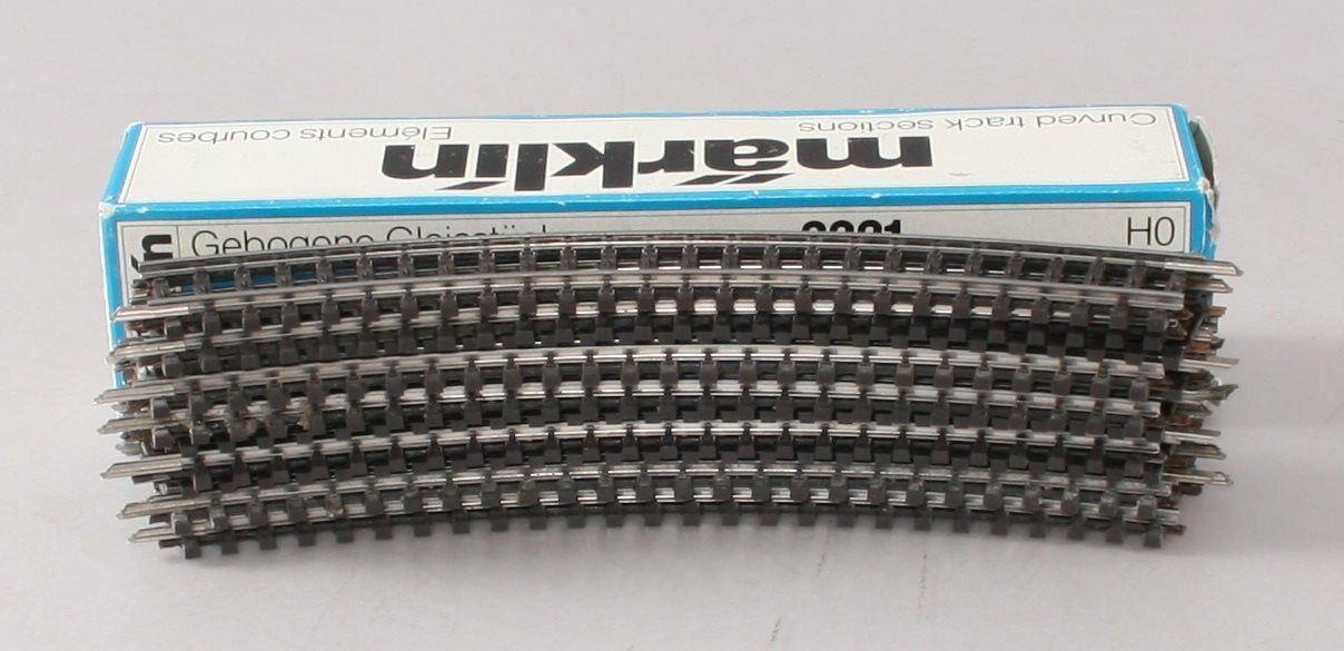 2221 MARKLIN HO 10x Gebogen rail 1/1 30° R2/Voie courbe 1/1 360 mm NEW OVP (B2200594)