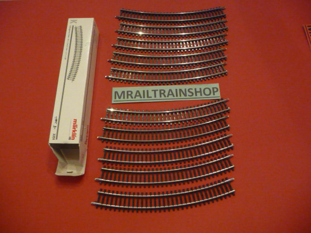 2231 MARKLIN-10x Gebogen rails 1/1 30°/Voies courbes 1/1 30° OVP NEW (B2200335)