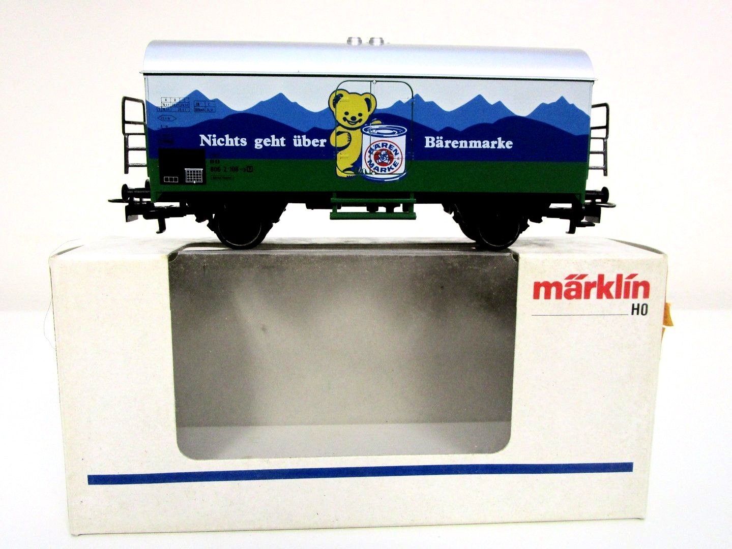 4485 MÄRKLIN HO– Koelwagen"Bärenmarke"/Wagon frigorifique "Bärenmarke" OVP (C1800359)