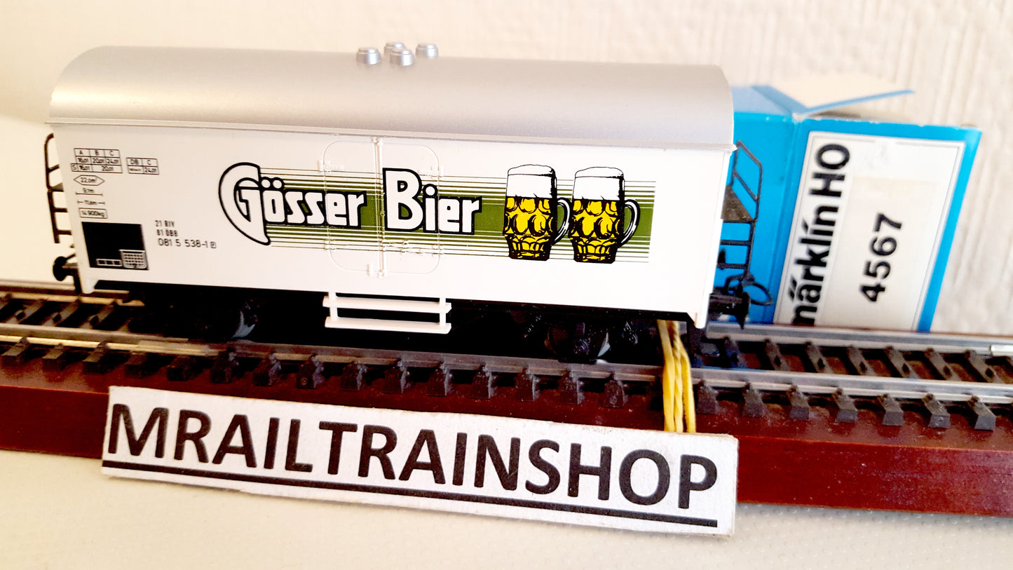 4567 MÄRKLIN–Bierwagen "Gösser Bier"/Wagon biere "Gösser Bier" OVP (C2100424)