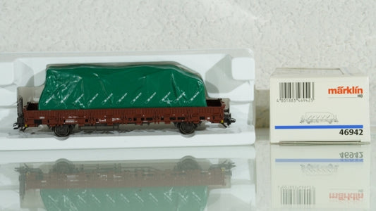 46942 Märklin HO - Hogeboordwagen + lading/Wagon à bords haut OVP (C2100695)