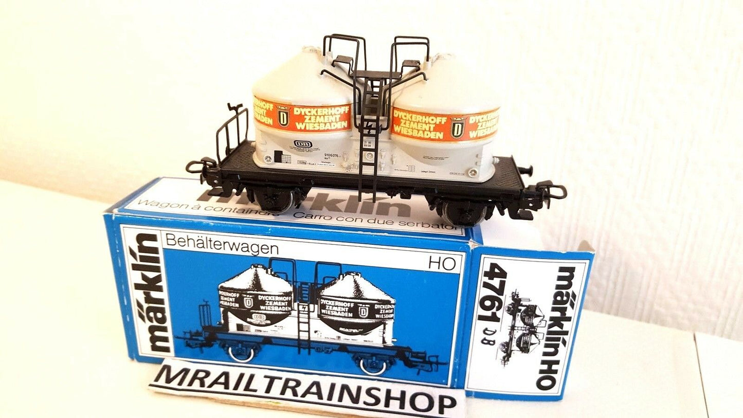 4761 MARKLIN HO - Silowagen "Dyckerhoff Cement"/Wagon container OVP (C1800309)