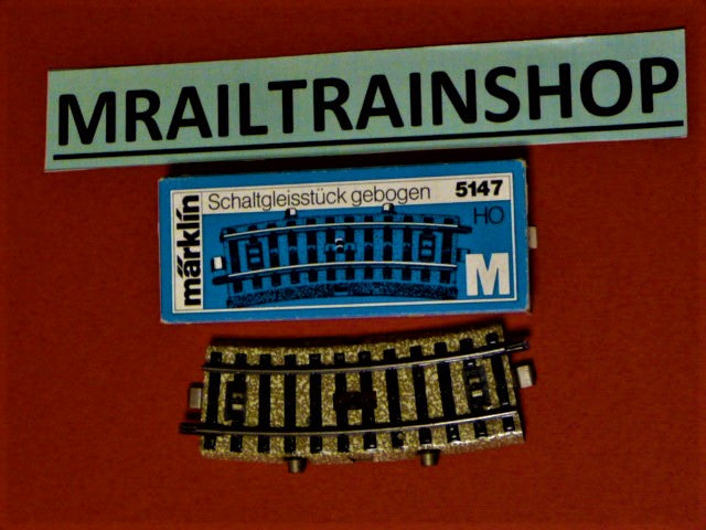 5147 MÄRKLIN HO - GEBOGEN SCHAKELRAIL/ELEMENT DE TELECOMMANDE COURBE OVP (D2101216)