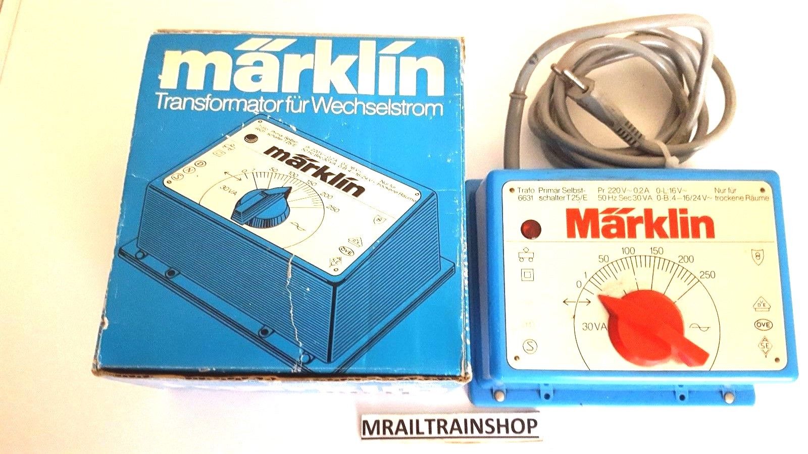 6631 6631 MARKLIN HO - Transformator/Transformateur 30VA/220V MAERKLIN OVP ...