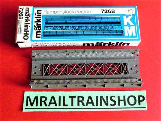 7268 MARKLIN HO- 1 x - RECHTE BRUGOPRIT/RAMPE D'ACCES DROIT MAERKLIN (B2100313)