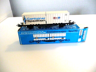 4664 MÄRKLIN HO – Containerwagen "CML"/Wagon container CML OVP (C2200664)