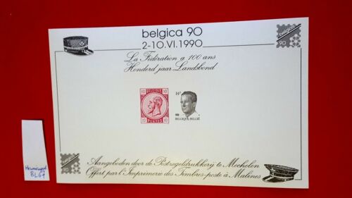 COB BL67H Herinneringsvelletje Belgica '90/Commératif feuillet nieuw/neuf **