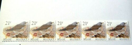 R88 - Vogels/Oiseaux strook van 5/Bande de 5 met nr postfris ** (K21-010)