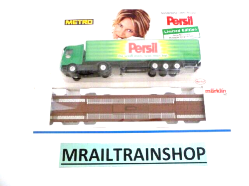 4740 MÄRKLIN HO– Lagevloerwagen+kamion"Persil"/Low Floor wagen OVP(E2200378)