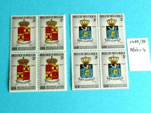 COB 1433/34 Blok x 4 - Belgie - Belgique - Postzegels- Timbres postfris/Neuf **