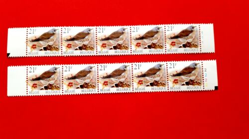 2792 - Belgie Vogels plaatnrs/Belgique Oiseaux nr plaque postfris/neuf **