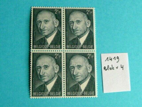 COB 1419 Blok x 4 - Belgie - Belgique - Postzegels - Timbres postfris/Neuf **