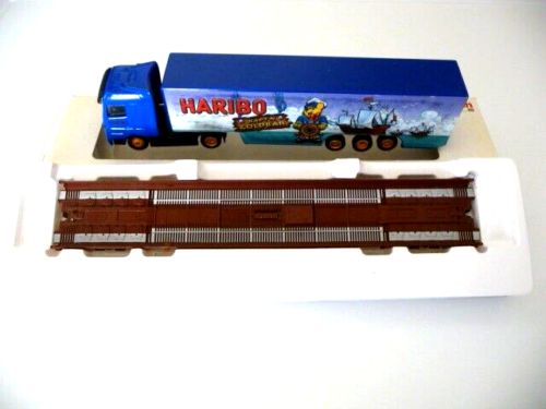 4740 MÄRKLIN HO– Lagevloerwagen/Low Floor wagen + kamion Haribo OVP (E2200389)