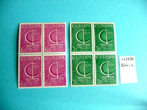 COB 1389/90 Blok x 4 - Belgie - Belgique -Postzegels - Timbres postfris/Neuf **